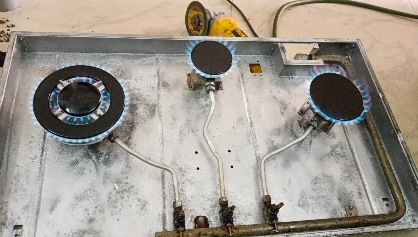 YAS Kitchen gas stove hob burner flame repair work